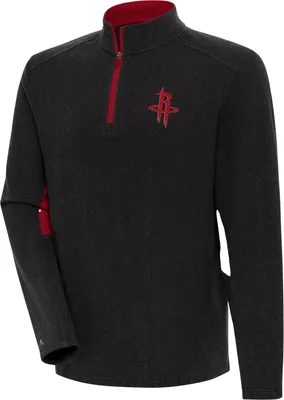 Antigua Men's Houston Rockets Phenom 1/4 Zip Black Sweater