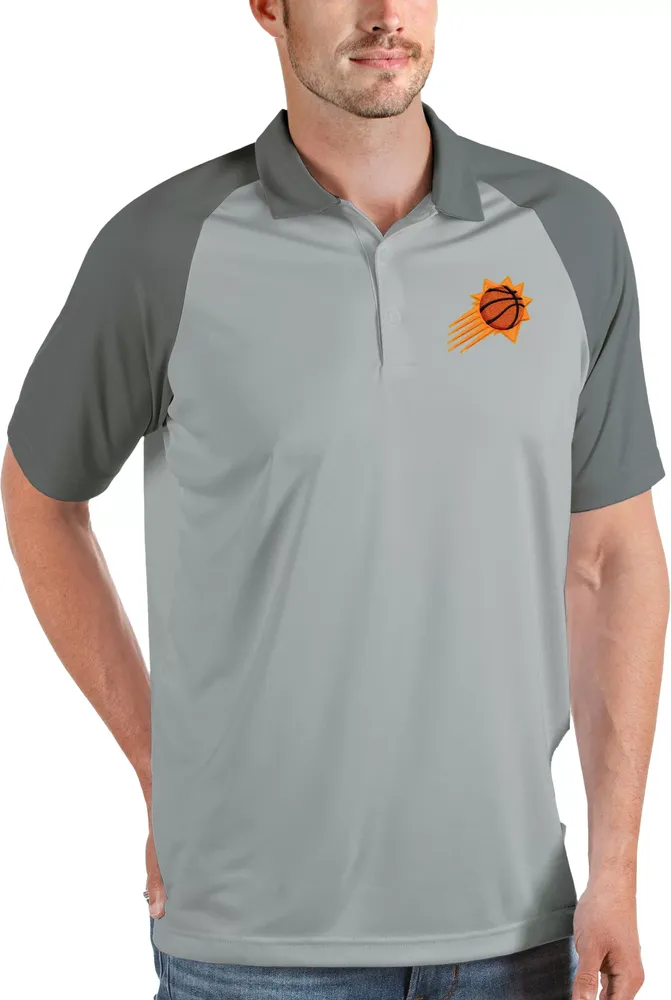 Antigua Men's Phoenix Suns Nova Silver Polo