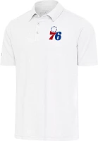 Antigua Men's Philadelphia 76ers White Par 3 Polo