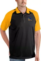 Antigua Men's Golden State Warriors Nova Gold Polo