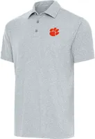 Antigua Men's Clemson Tigers Grey Par 3 Polo