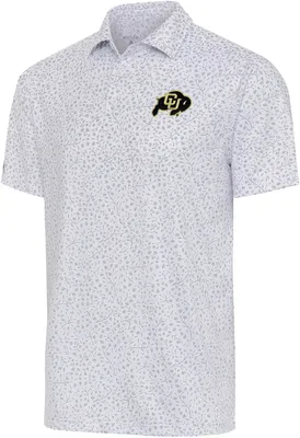 Antigua Men's Colorado Buffaloes White Floral Polo