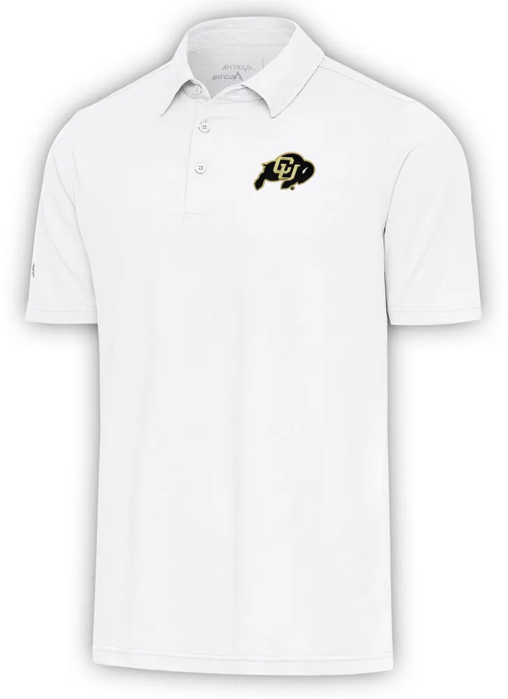 Antigua Men's Colorado Buffaloes White Par 3 Polo