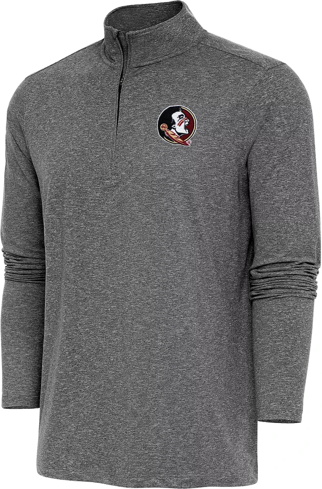 Antigua Men's Florida State Seminoles Black Hunk 1/4 Zip Pullover