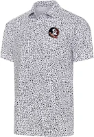 Antigua Men's Florida State Seminoles White Floral Motion Polo