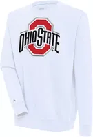 Antigua Men's Ohio State Buckeyes White Victory Pullover Crewneck