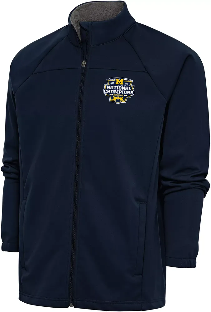 Antigua Men's 2023 College Football National Champions Michigan Wolverines Full-Zip Golf Jacket