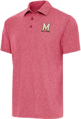 Antigua Men's Maryland Terrapins Red Par 3 Polo