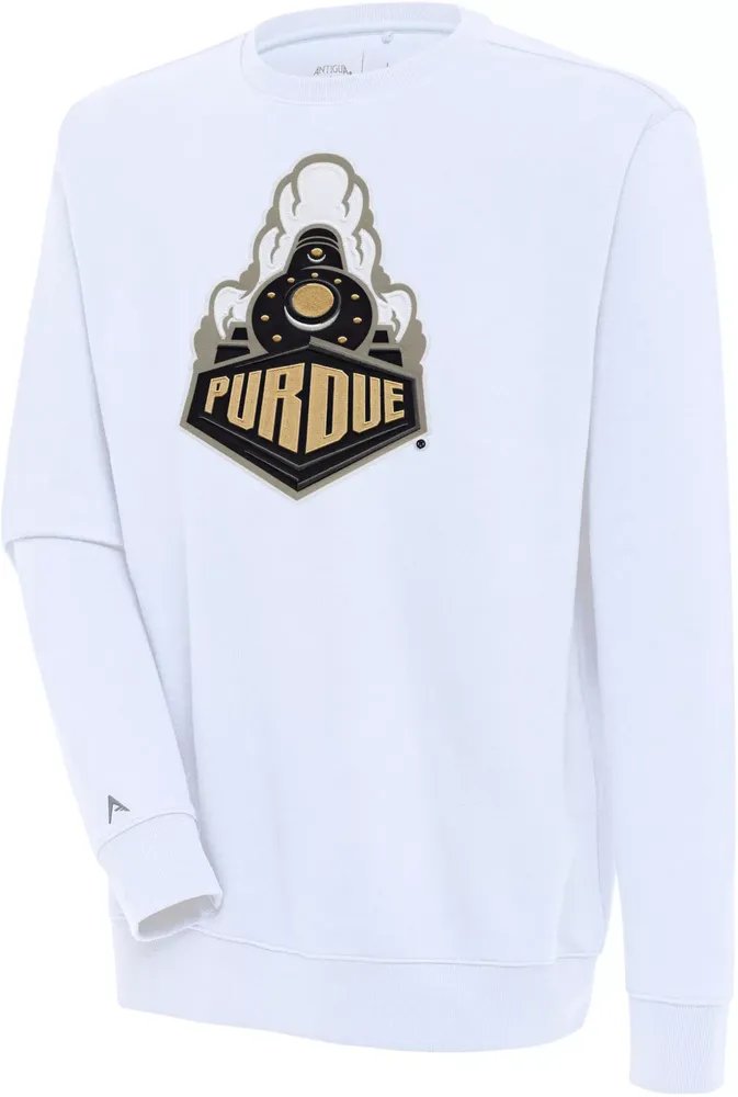 Antigua Men's Purdue Boilermakers White Victory Pullover Crewneck