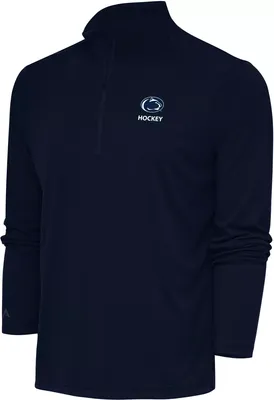 Antigua Men's Penn State Nittany Lions Hockey Navy Tribute 1/4 Zip Pullover