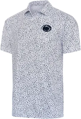 Antigua Men's Penn State Nittany Lions White Floral Motion Polo