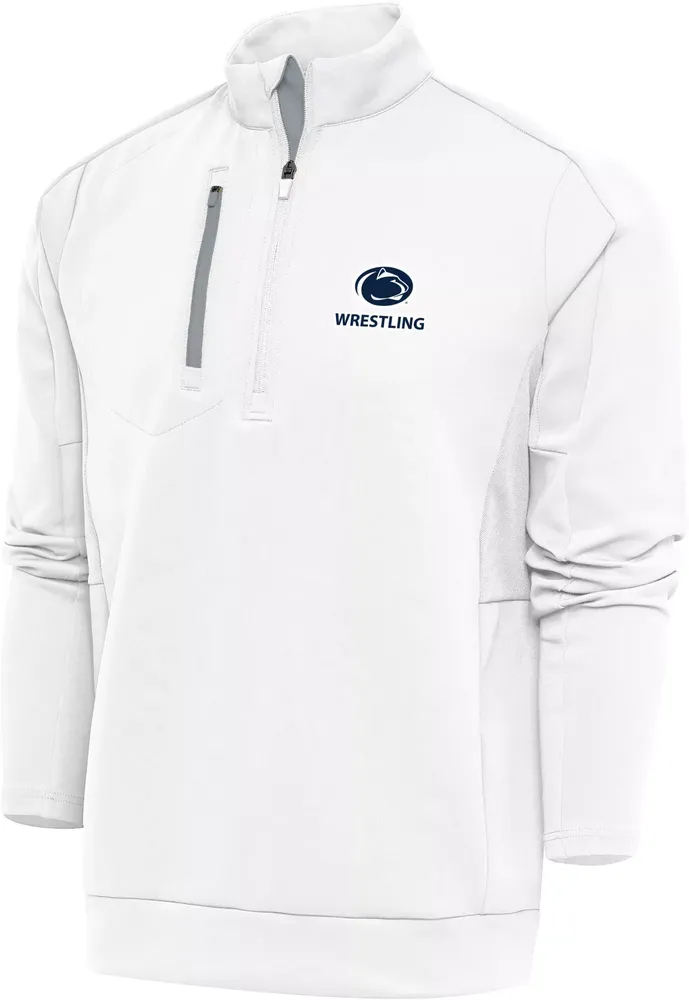 Antigua Men's Penn State Nittany Lions Wrestling  White Generation 1/4 Zip Pullover