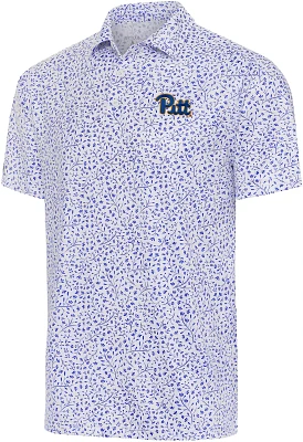 Antigua Men's Pitt Panthers White Floral Motion Polo