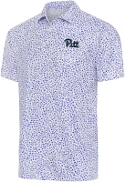 Antigua Men's Pitt Panthers White Floral Motion Polo