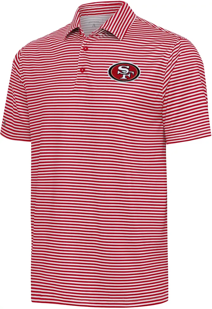 Antigua Men's San Francisco 49ers Red Skills Polo