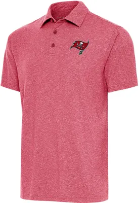 Antigua Men's Tampa Bay Buccaneers Dark Red Heather Par 3 Polo