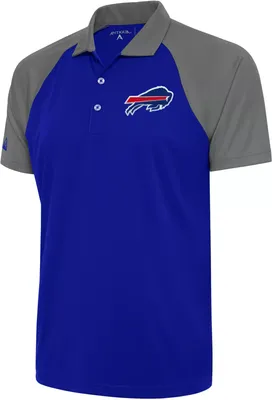 Antigua Men's Buffalo Bills Nova Royal/Steel Polo