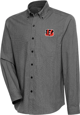 Antigua Men's Cincinnati Bengals Black/White Compression Long Sleeve T-Shirt