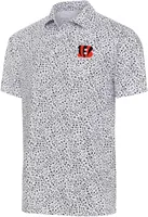 Antigua Men's Cincinnati Bengals Black Motion Polo