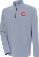 Antigua Men's Chicago Bears Swing Set Navy Quarter-Zip Pullover