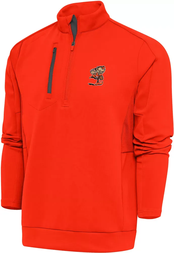 Antigua Men's Cleveland Browns Generation Quarter-Zip Pullover