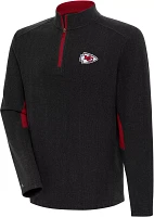 Antigua Men's Kansas City Chiefs Boyfriend Phenom Black Quarter-Zip Pullover