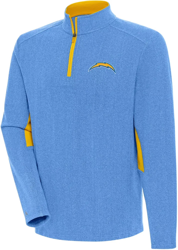 Antigua Men's Los Angeles Chargers Boyfriend Phenom Blue Quarter-Zip Pullover