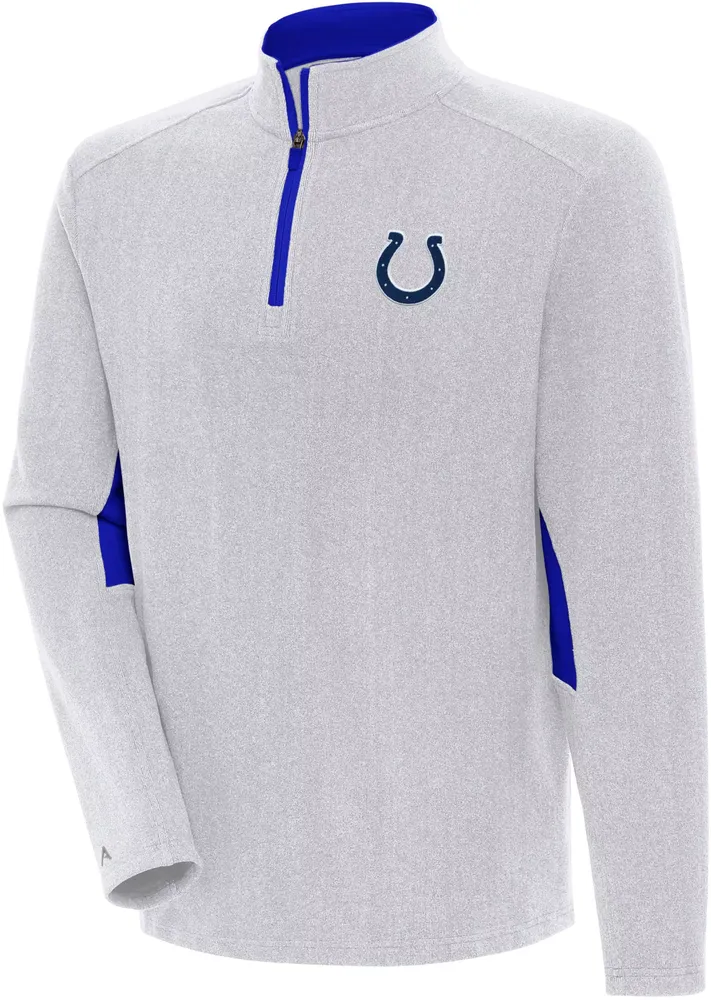 Antigua Men's Indianapolis Colts Boyfriend Phenom White Quarter-Zip Pullover