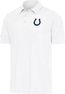 Antigua Men's Indianapolis Colts Par 3 White Polo