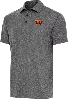 Antigua Men's Washington Commanders Black Heather Par 3 Polo