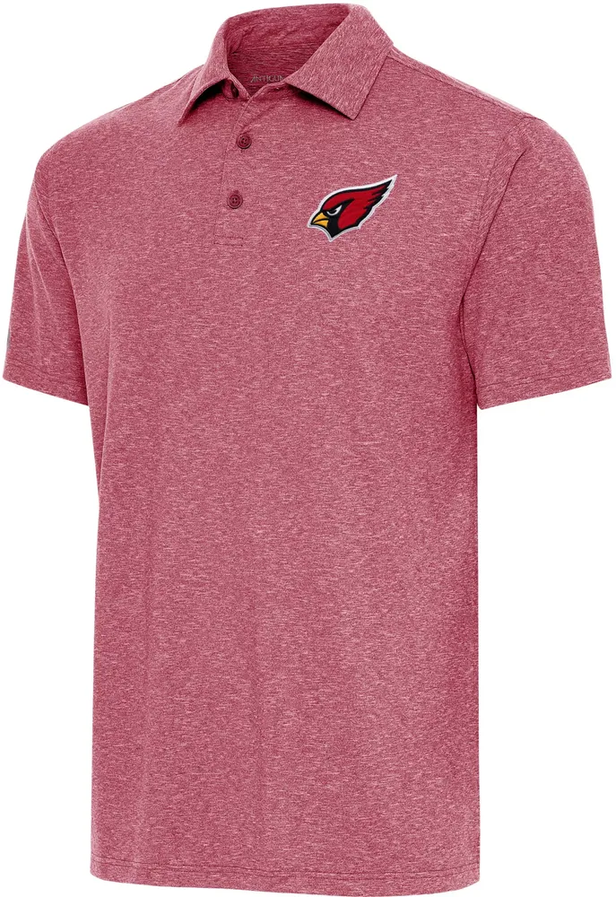 Antigua Men's Arizona Cardinals Cardinal Red Heather Par 3 Polo