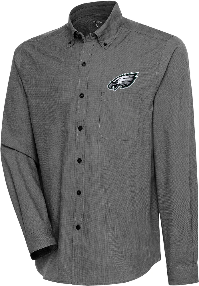 Antigua Men's Philadelphia Eagles Black/White Compression Long Sleeve T-Shirt