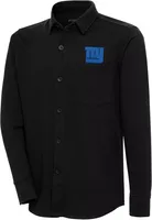 Antigua Men's New York Giants Steamer Black Button-Up Long Sleeve Shirt