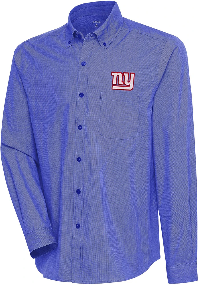 Antigua Men's New York Giants Dark Royal/White Compression Long Sleeve T-Shirt