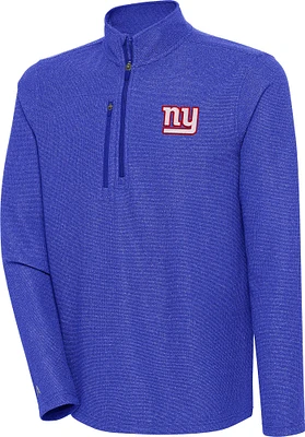 Antigua Men's New York Giants Revolution Royal Quarter-Zip Pullover