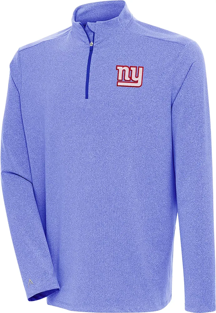 Antigua Men's New York Giants Swing Set Royal Quarter-Zip Pullover