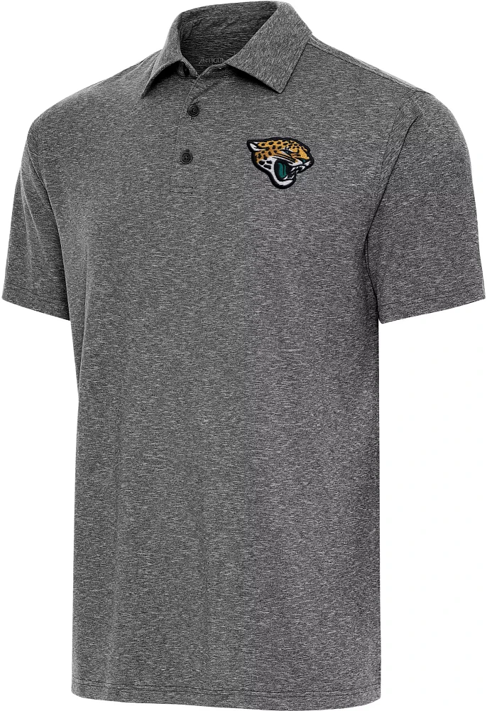 Antigua Men's Jacksonville Jaguars Black Heather Par 3 Polo