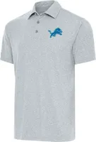 Antigua Men's Detroit Lions Par 3 Grey Polo