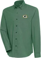 Antigua Men's Green Bay Packers Dark Pine/White Compression Long Sleeve T-Shirt