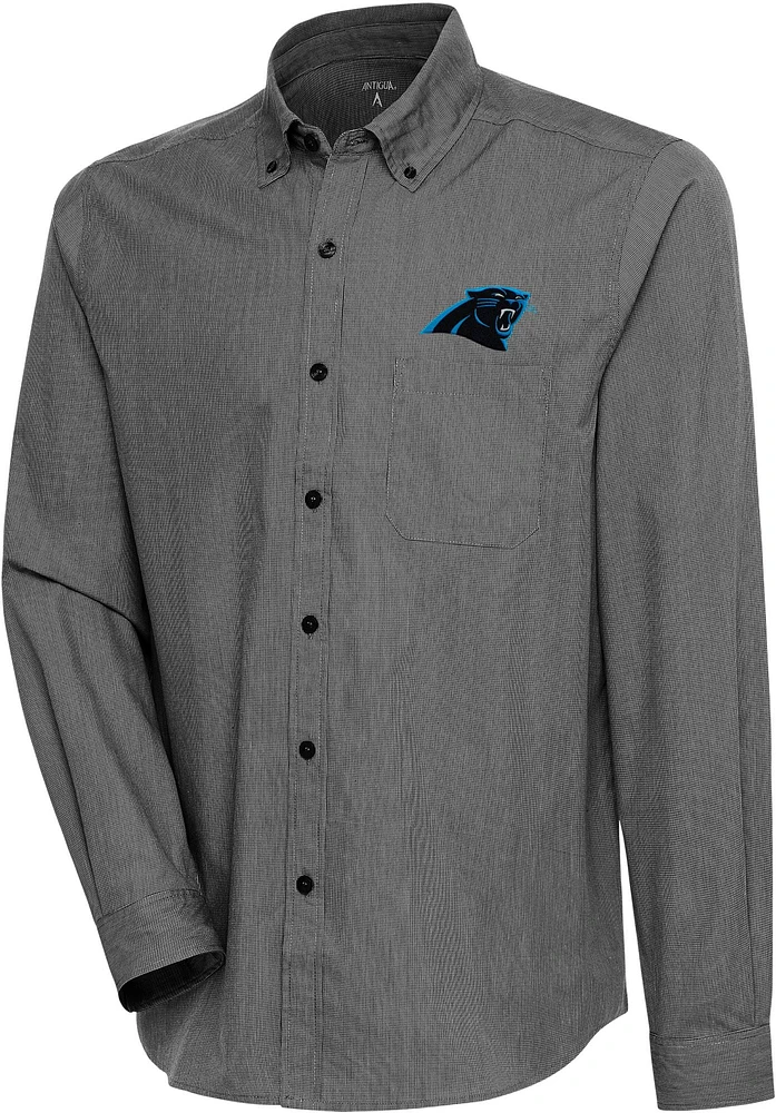 Antigua Men's Carolina Panthers Black/White Compression Long Sleeve T-Shirt