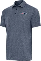 Antigua Men's New England Patriots Navy Heather Par 3 Polo