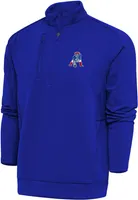 Antigua Men's New England Patriots Generation Royal Quarter-Zip Pullover