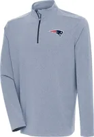 Antigua Men's New England Patriots Swing Set Navy Quarter-Zip Pullover