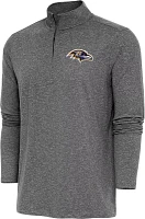 Antigua Men's Baltimore Ravens Black Heather Hunk Quarter-Zip Pullover