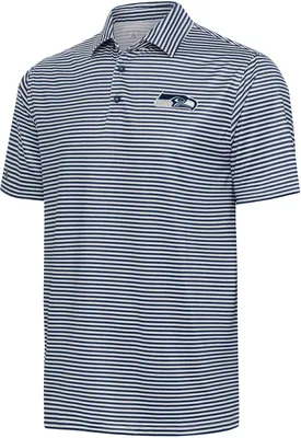 Antigua Men's Seattle Seahawks Navy Skills Polo