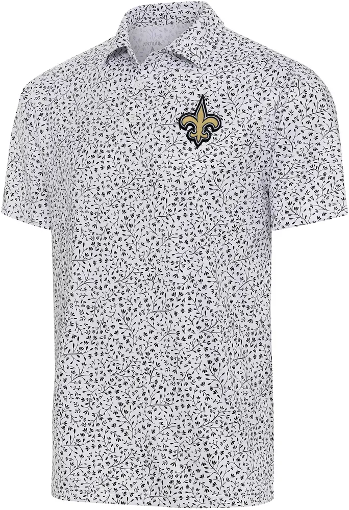 Antigua Men's New Orleans Saints Black Motion Polo