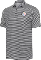 Antigua Men's Pittsburgh Steelers Black Skills Polo