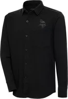 Antigua Men's Minnesota Vikings Steamer Black Button-Up Long Sleeve Shirt