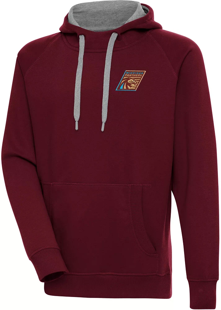 Antigua Men's USFL Michigan Panthers Victory Maroon Pullover Hoodie