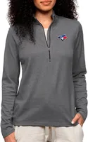 Antigua Women's Toronto Blue Jays Charcoal Epic 1/4 Zip Pullover